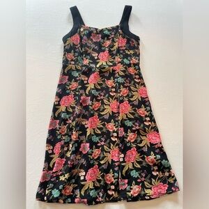 Loco Lindo rayon floral pop over easy slip dress size S